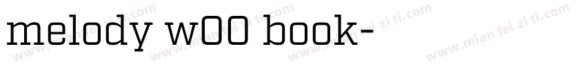 melody w00 book字体转换